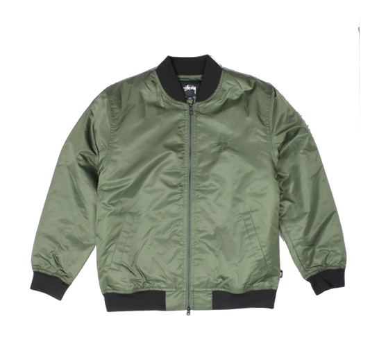 Stüssy Flight Satin Bomber jacket olive