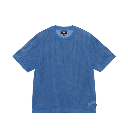 Stüssy crewneck S/S Cotton Mesh ocean blue