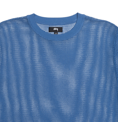 Stüssy crewneck S/S Cotton Mesh ocean blue