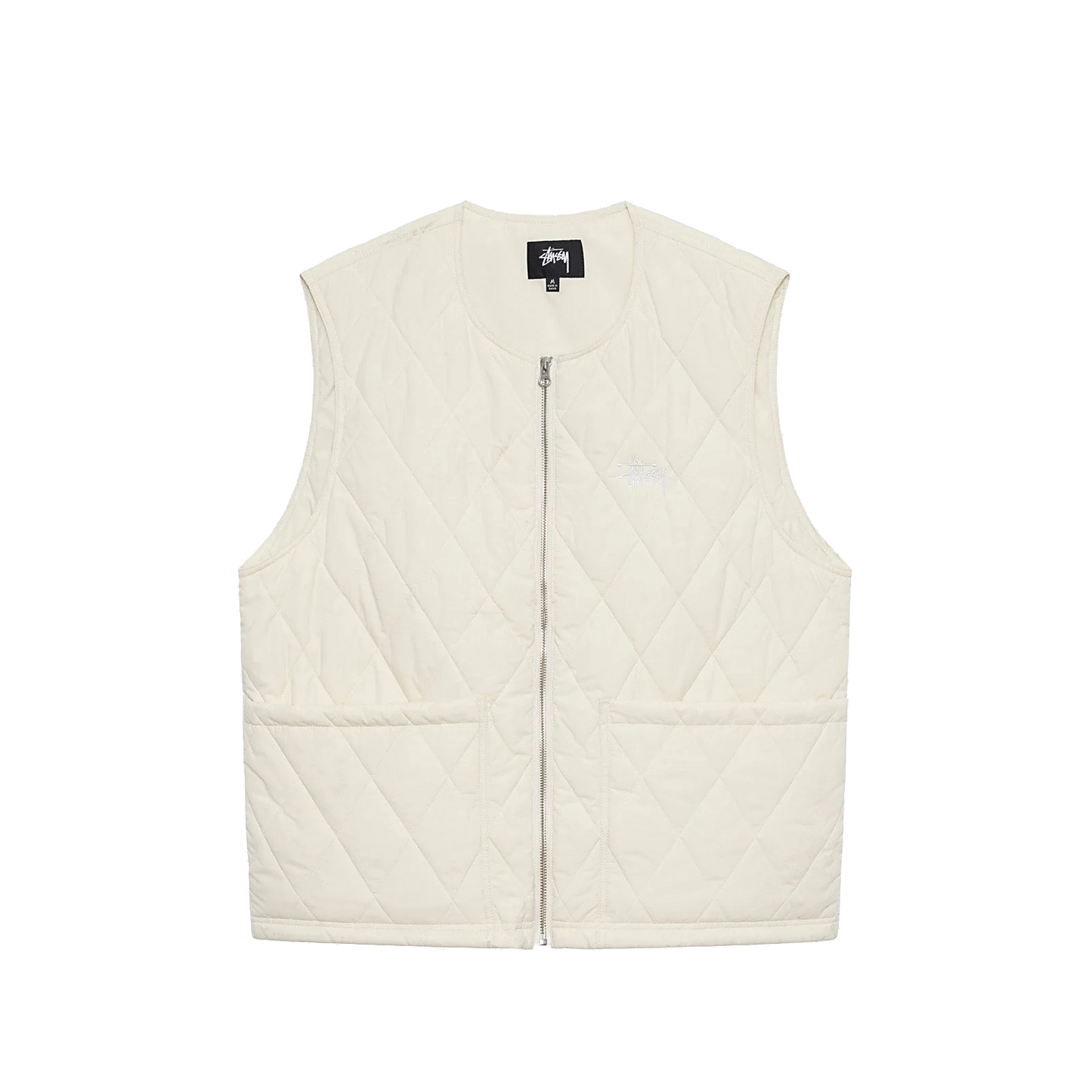 Stüssy jacket Diamond Quilted Vest cream