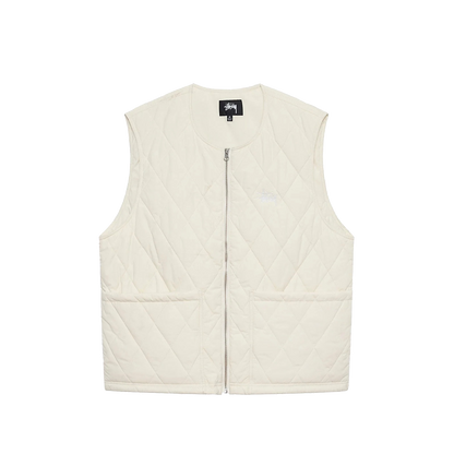Stüssy jacket Diamond Quilted Vest cream