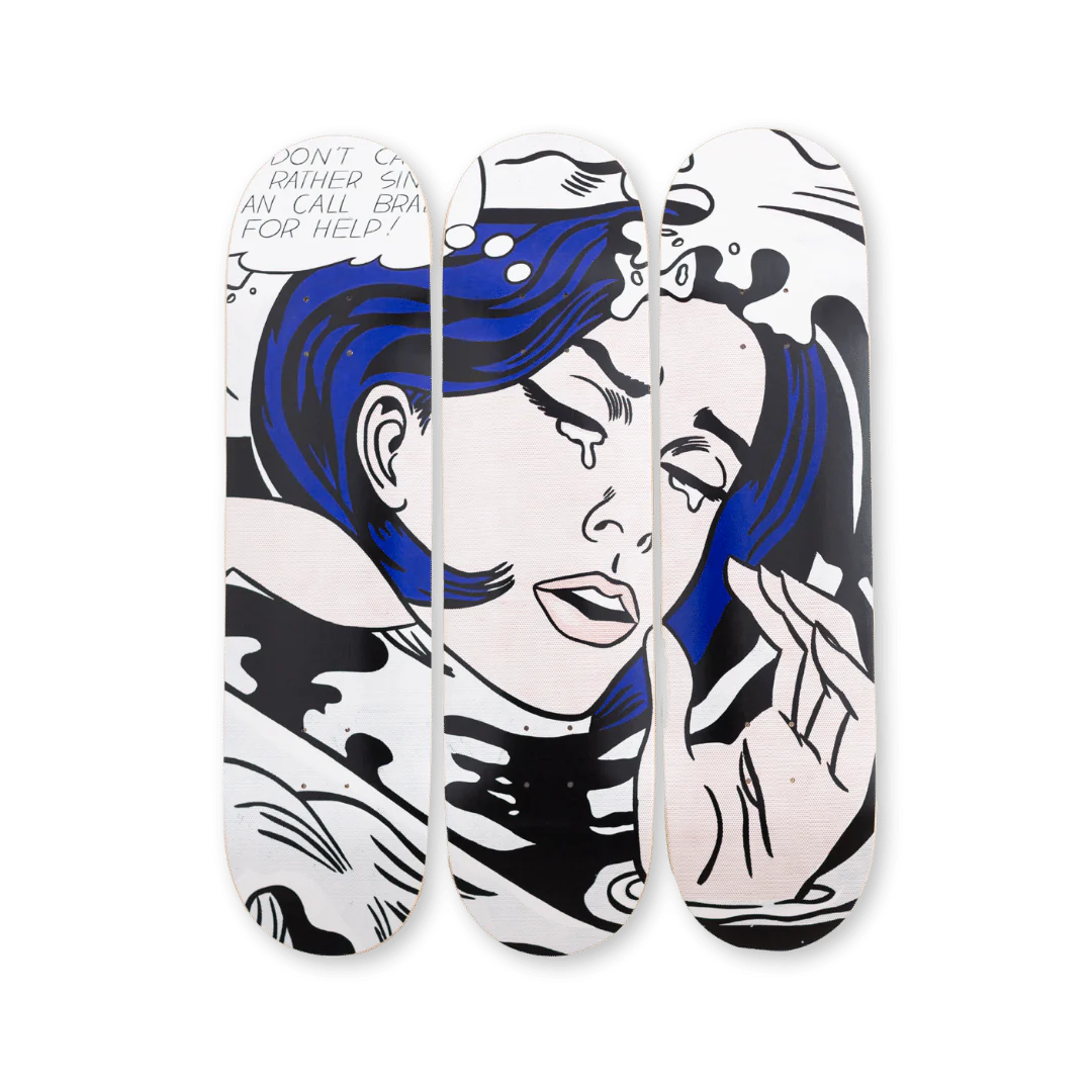 The Skateroom Roy Lichtenstein serie Drowning Girl