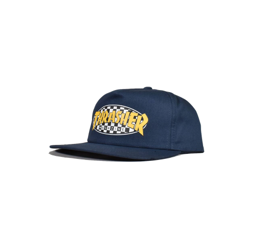 Thrasher Checkered Oval cap snapback navy