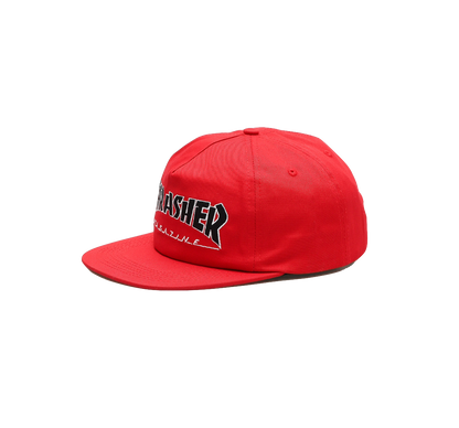 Thrasher Outlined snapback cap red