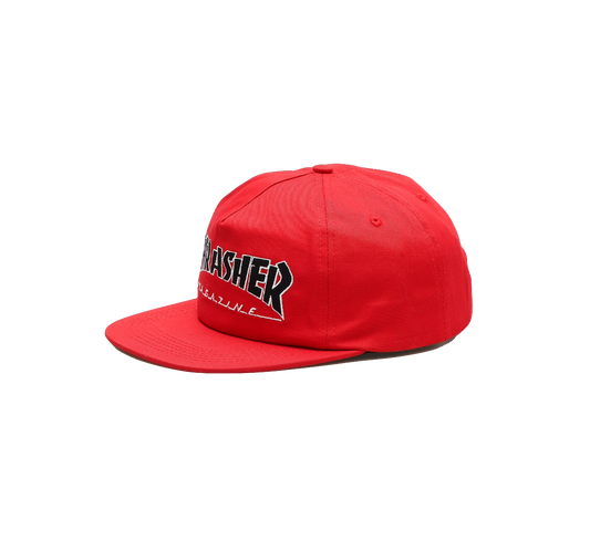 Thrasher Outlined snapback cap red