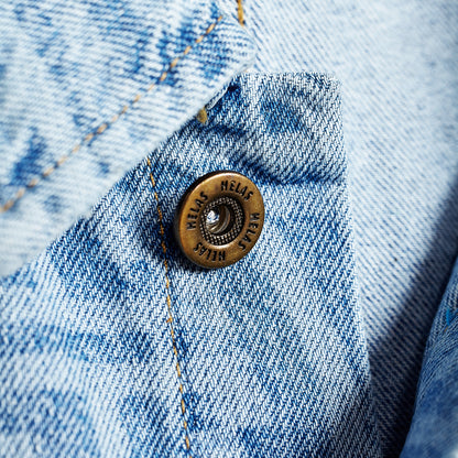 Hélas Wave Denim jacket light blue