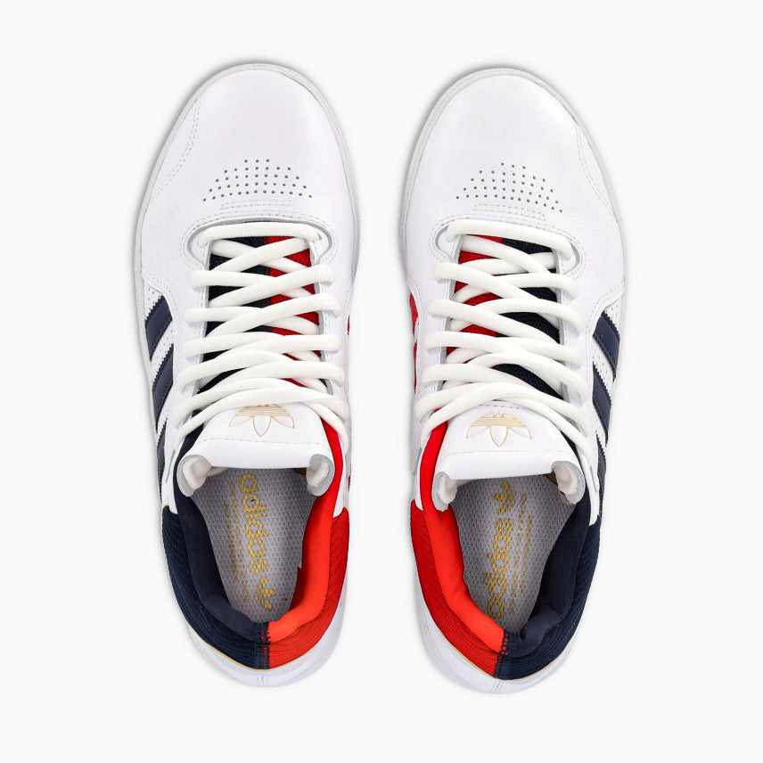 adidas Tyshawn footwear white navy gold red