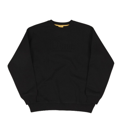 Dime Classic Logo Embossed crewneck black