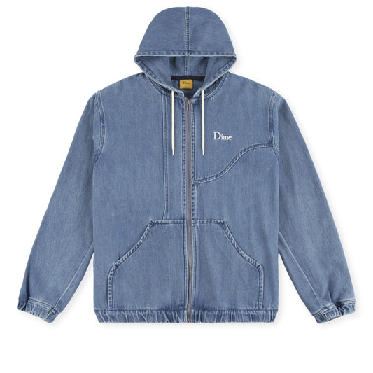 Dime jacket Hooded Denim Bomber light wash