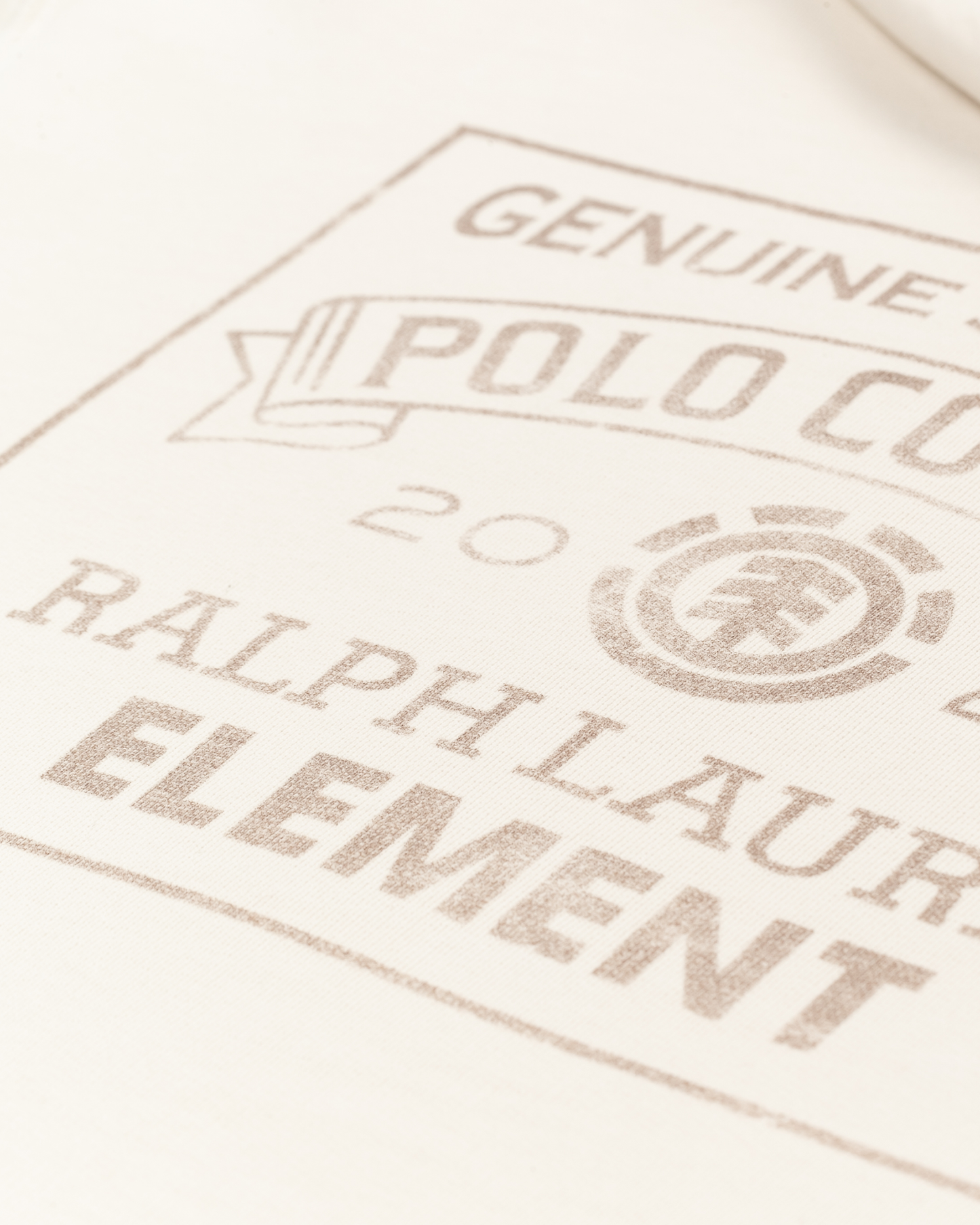 Element X Polo Ralph Lauren VTG hoodie ecru