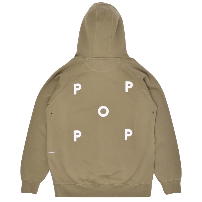 Pop Trading Co Logo hoodie olivine