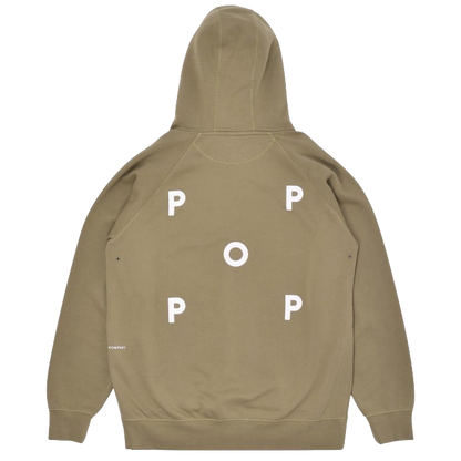 Pop Trading Co Logo hoodie olivine