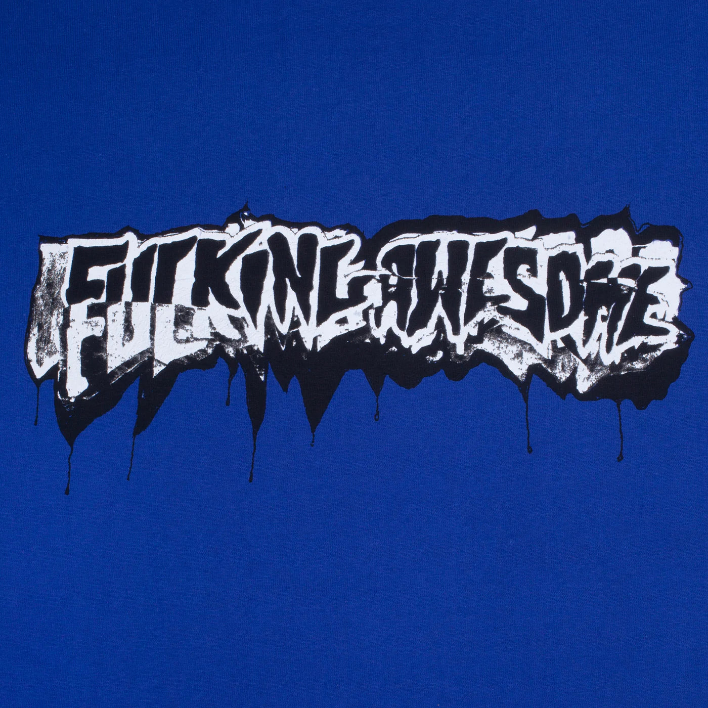Fucking Awesome tee Dill Cut Up Logo cobalt