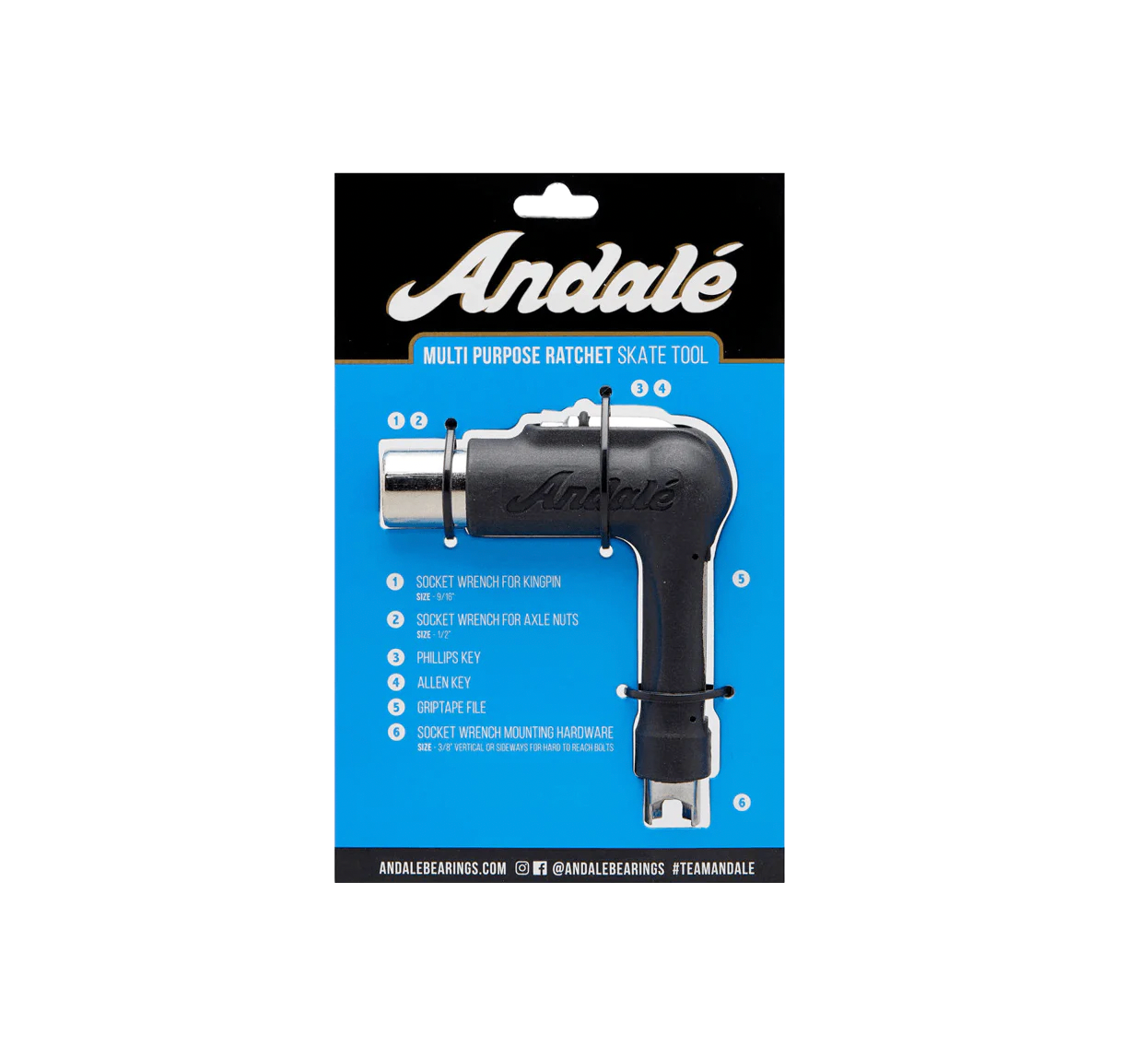 Andale tool All Purpose ratchet black