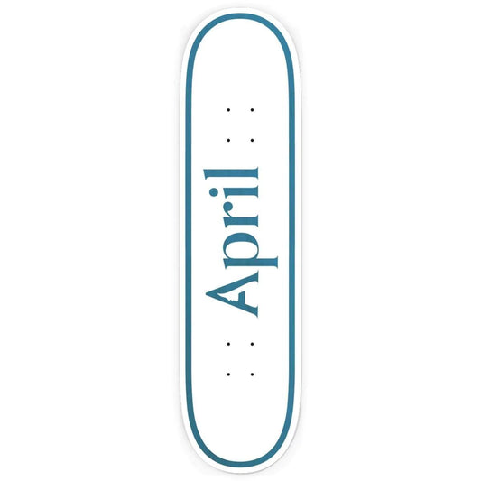 April deck Logo white blue 8.38"