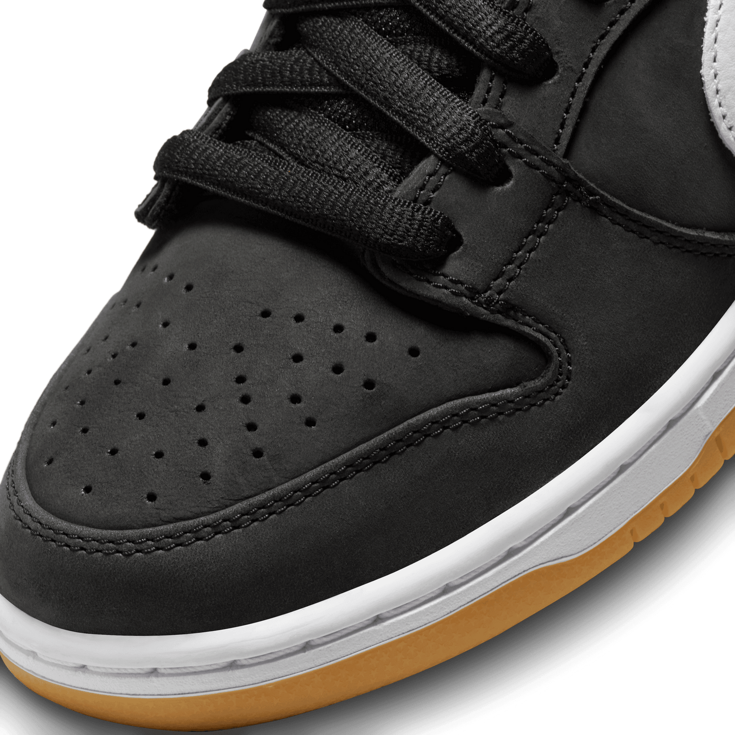 Nike SB Dunk Low Pro ISO black white black gum light brown