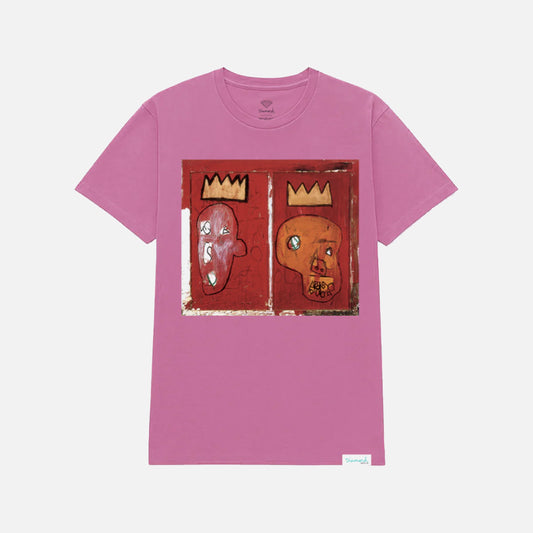 Diamond X Basquiat tee Red King pink