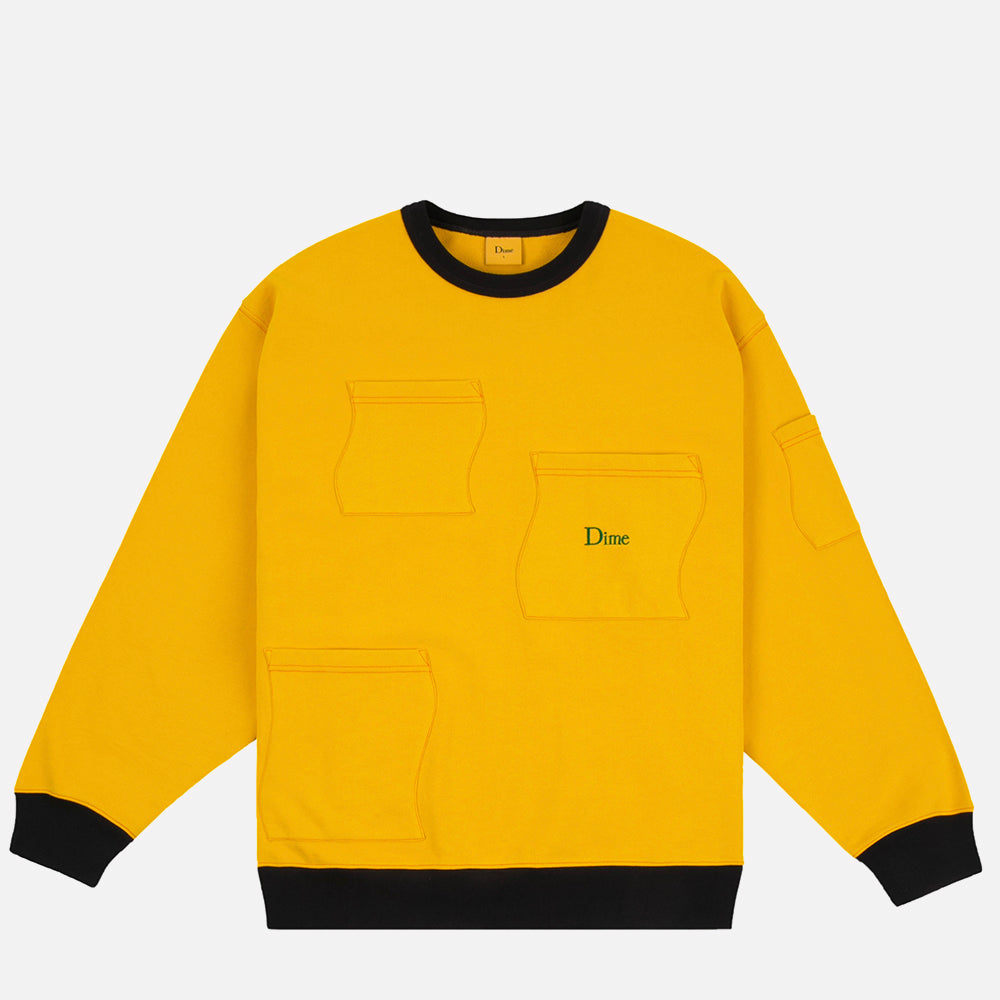 Dime crewneck French Terry Pocket yellow