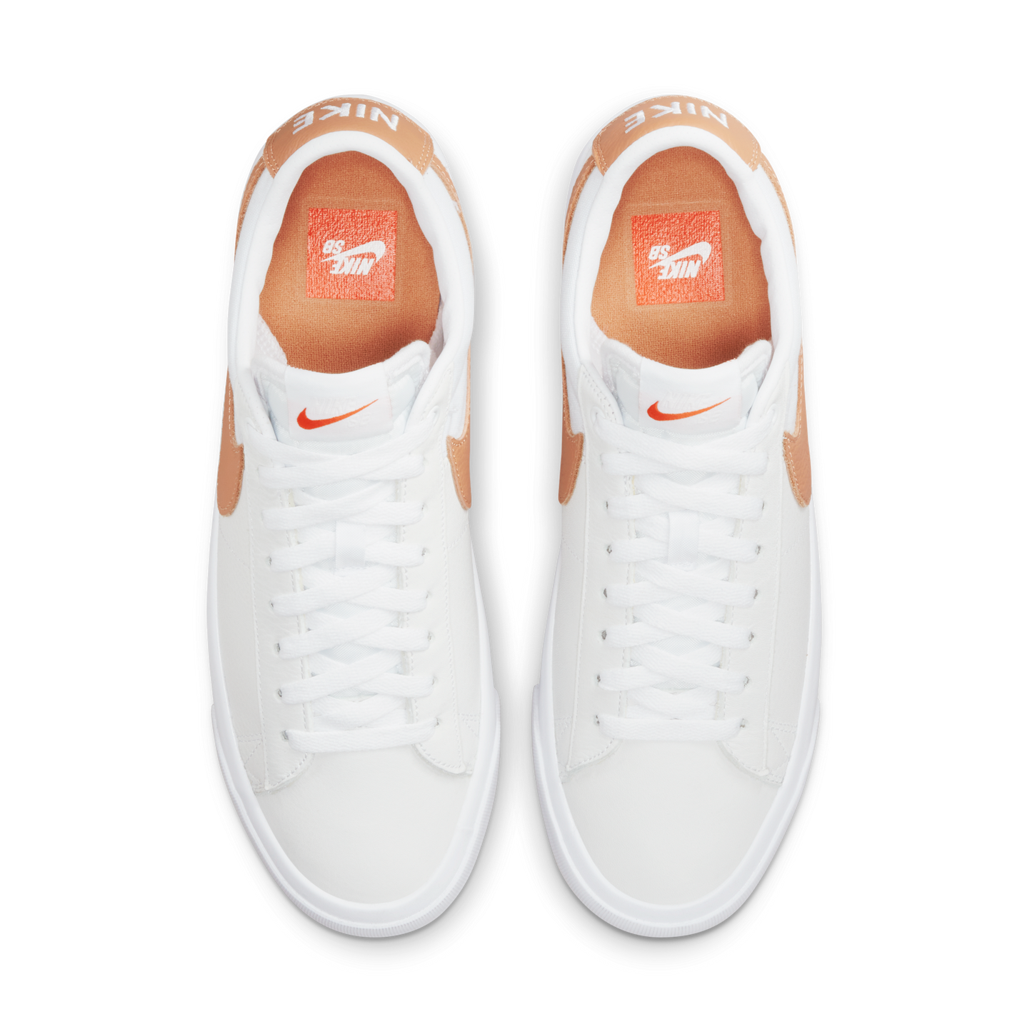 Nike SB Blazer Low Pro GT Orange Label white light cognac