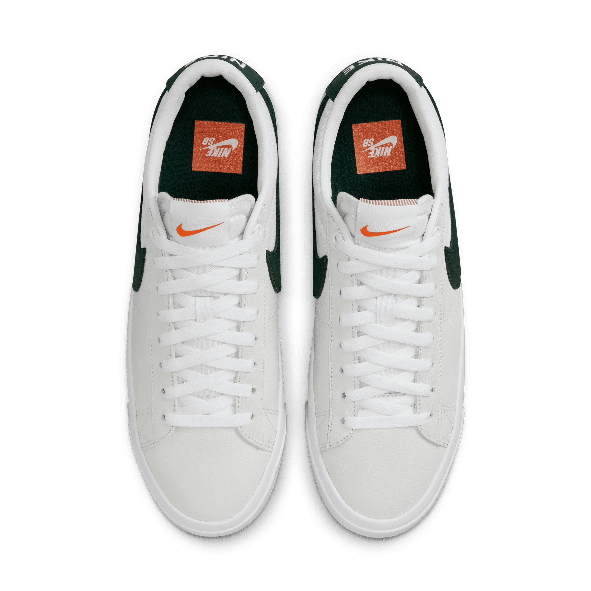 Nike sb blazer orange 2025 label white