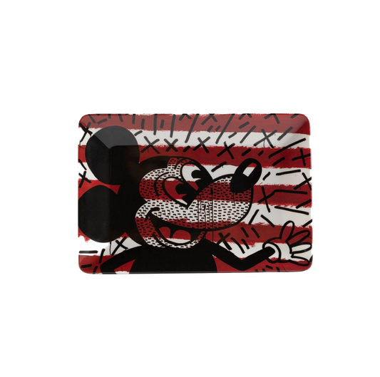 Diamond X Keith Haring X Mickey Mouse Hands key tray red stripes