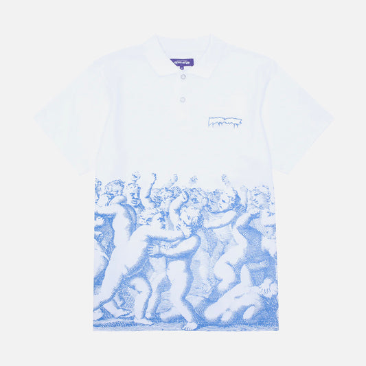 Fucking Awesome polo Cherub Fight white blue