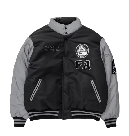 Fucking Awesome Reflective Reversible Varsity Puffer jacket Last Supper