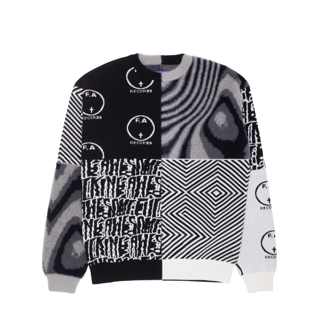 Fucking Awesome sweater Cult Of Personnality black white grey
