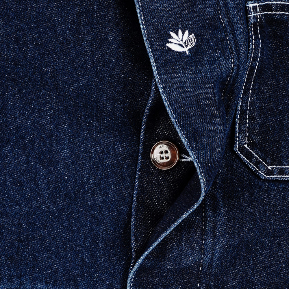Magenta jacket Atelier blue denim