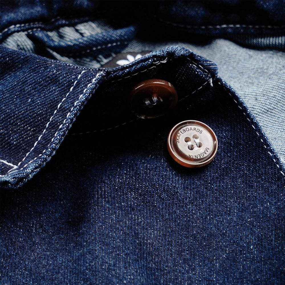 Magenta jacket Atelier blue denim