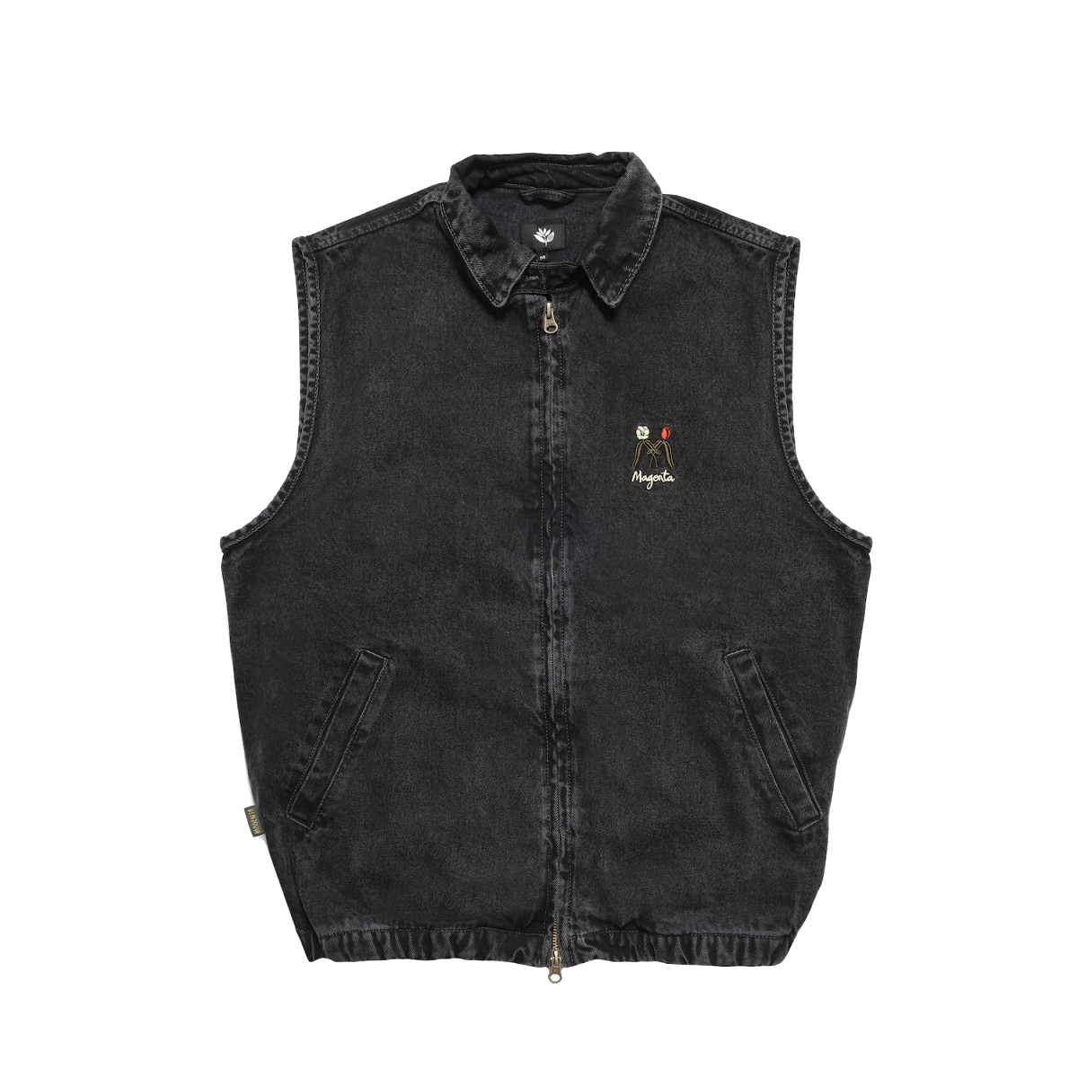 Magenta jacket Lover Vest distressed black