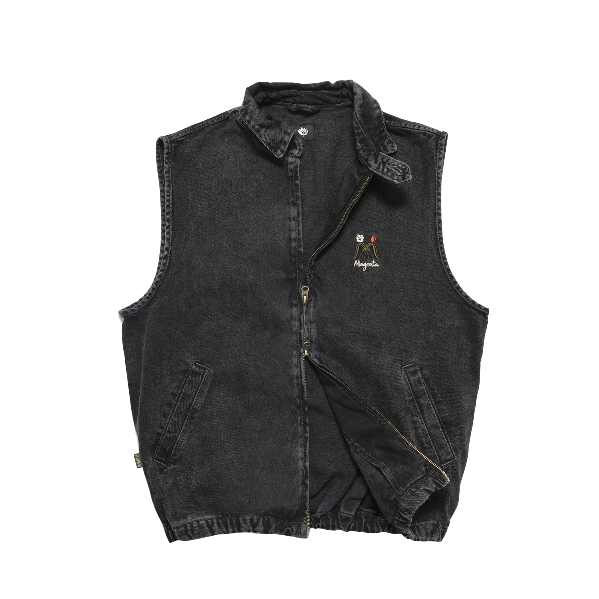 Magenta jacket Lover Vest distressed black