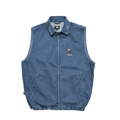Magenta jacket Lover Vest light blue