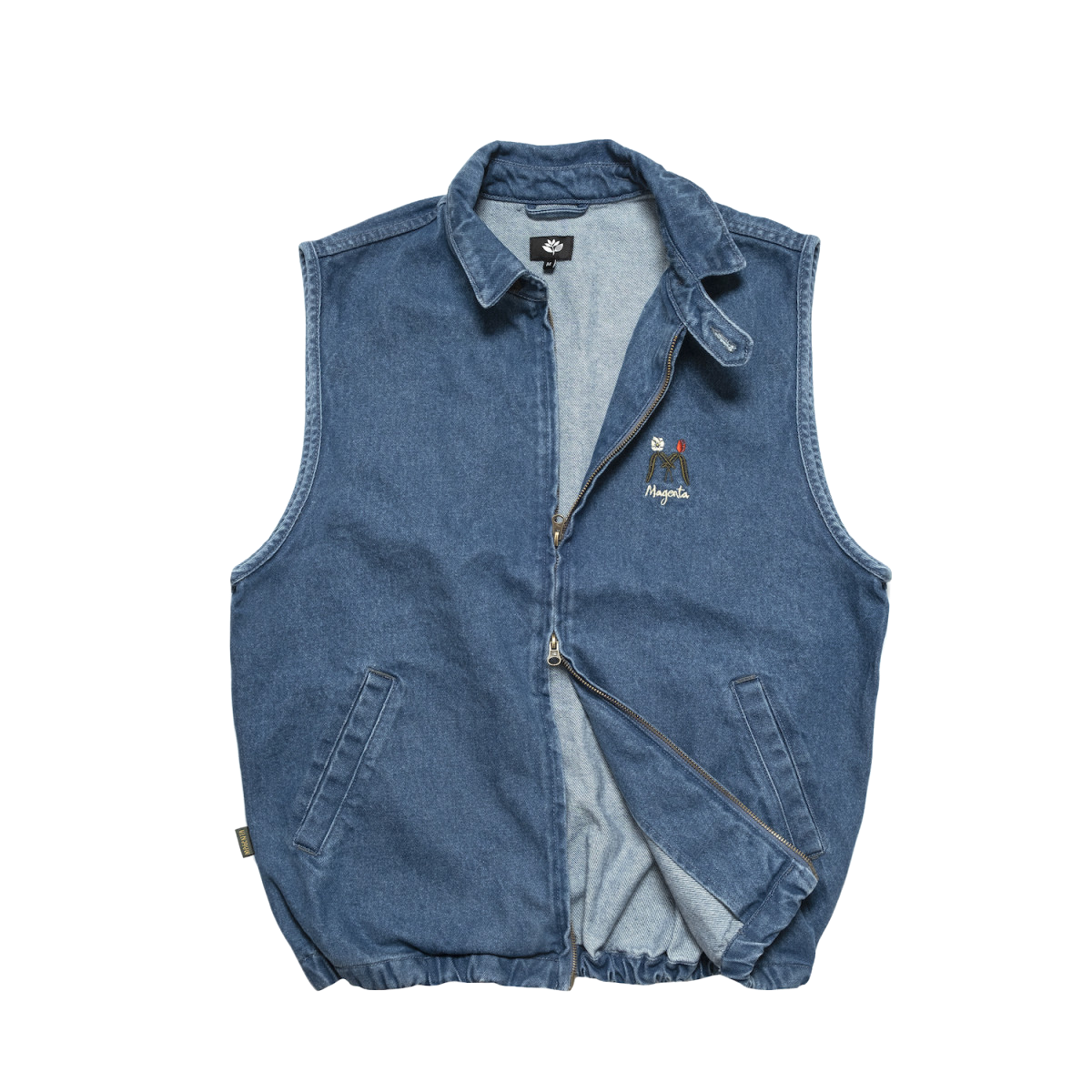 Magenta jacket Lover Vest light blue