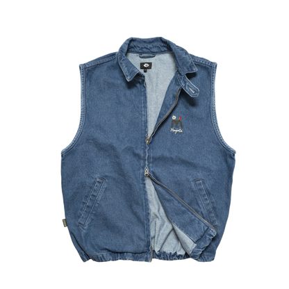 Magenta jacket Lover Vest light blue