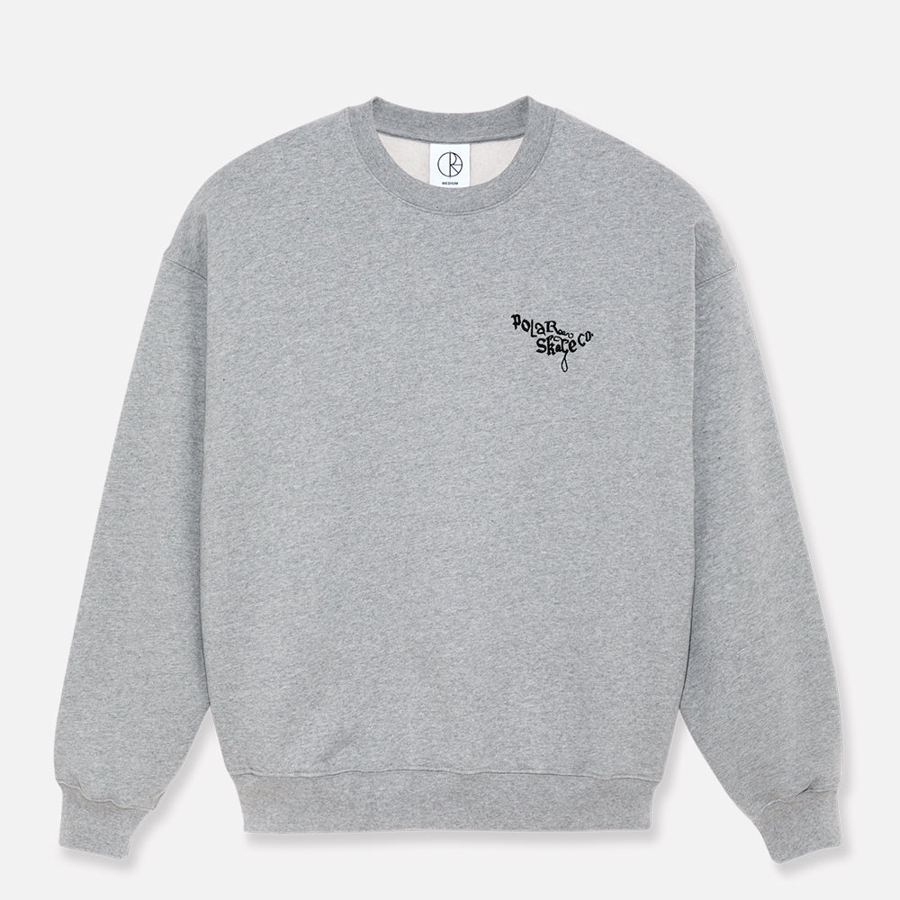 Polar Skate Co  Ornament Logo crewneck heather grey
