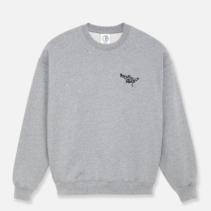 Polar Skate Co  Ornament Logo crewneck heather grey