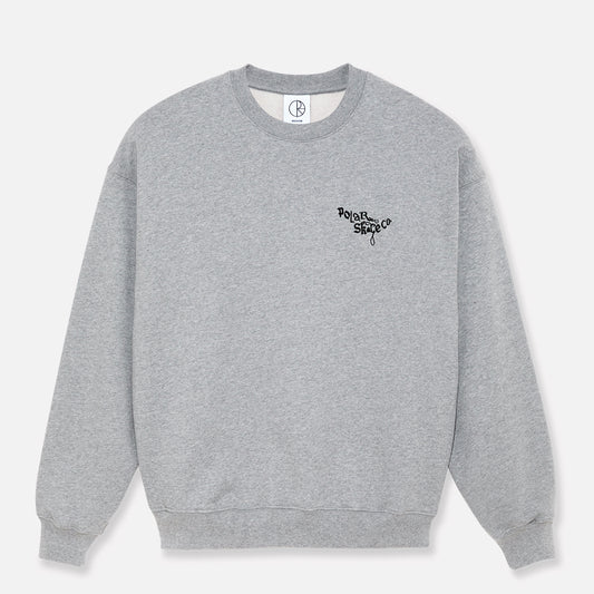 Polar Skate Co  Ornament Logo crewneck heather grey