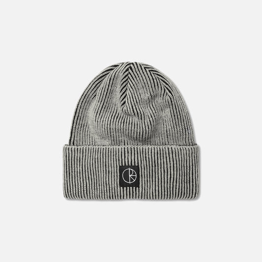 Polar beanie Lines Merino white black