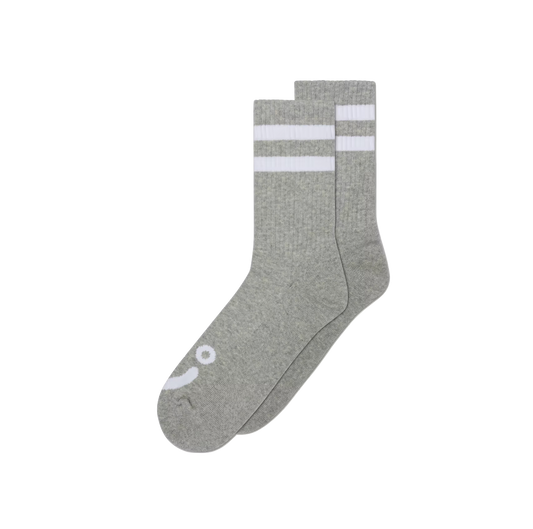 Polar Skate Co Happy Sad socks heather grey
