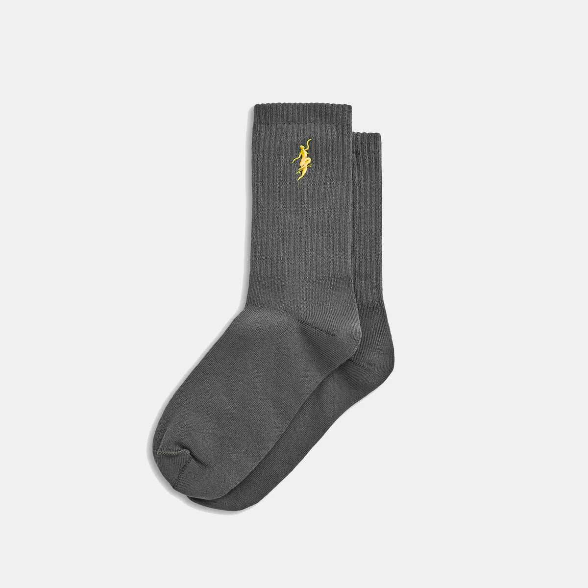 Polar Skate Co No Comply socks graphite yellow