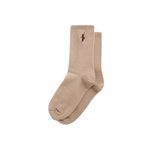 Polar Skate Co No Comply socks sand brown