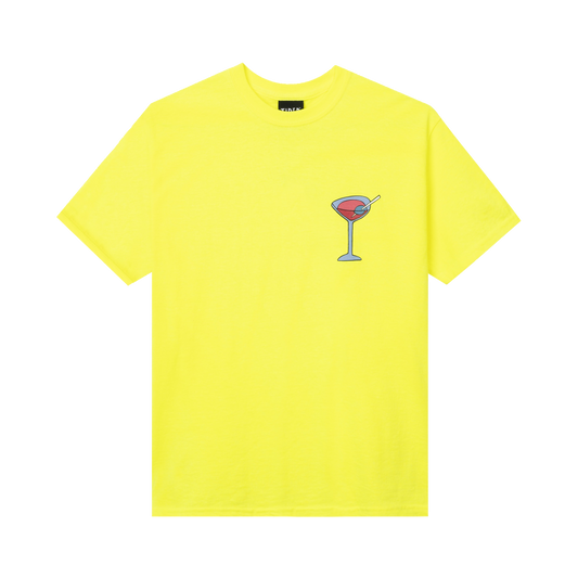 Tired Dirty Martini tee chartruse