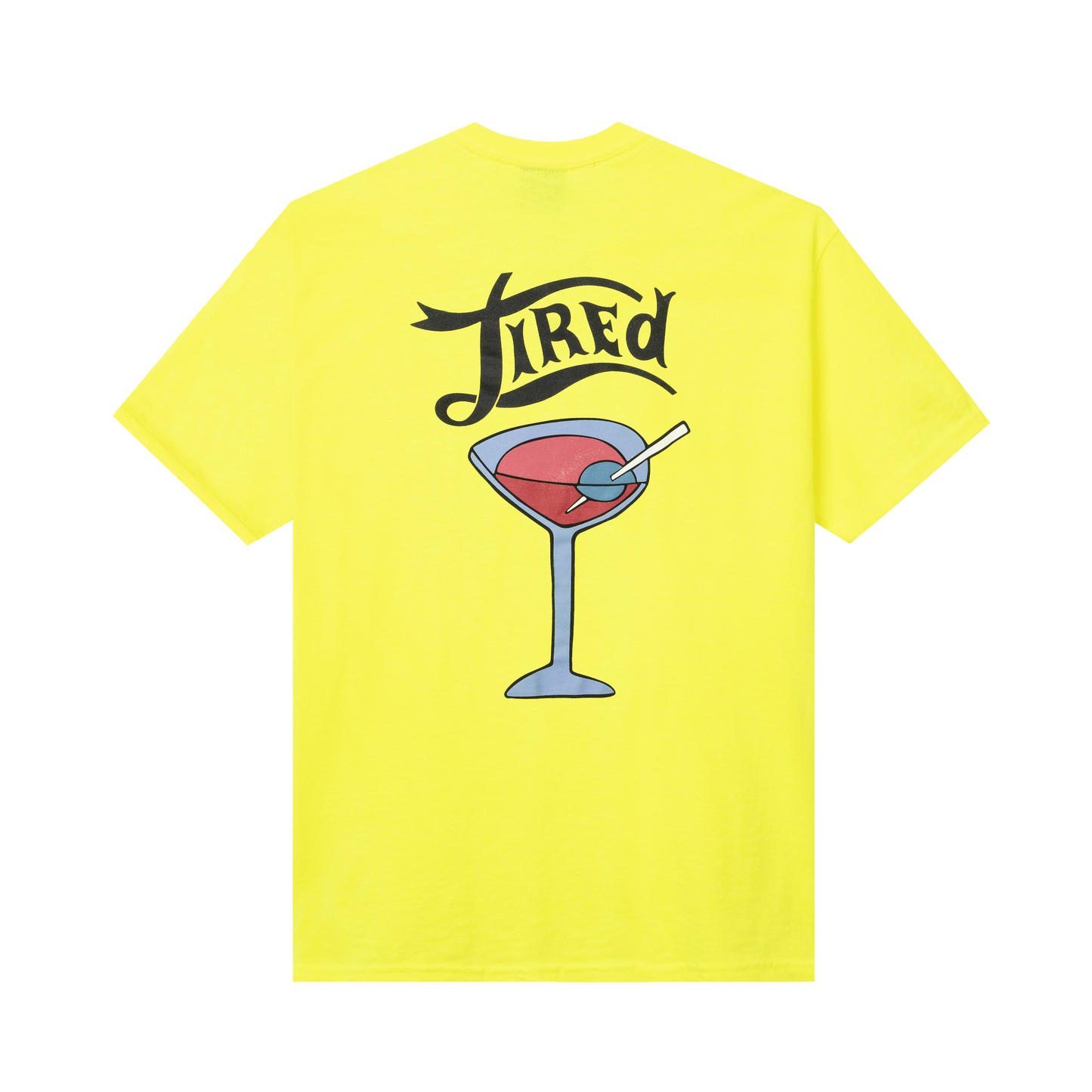 Tired Dirty Martini tee chartruse