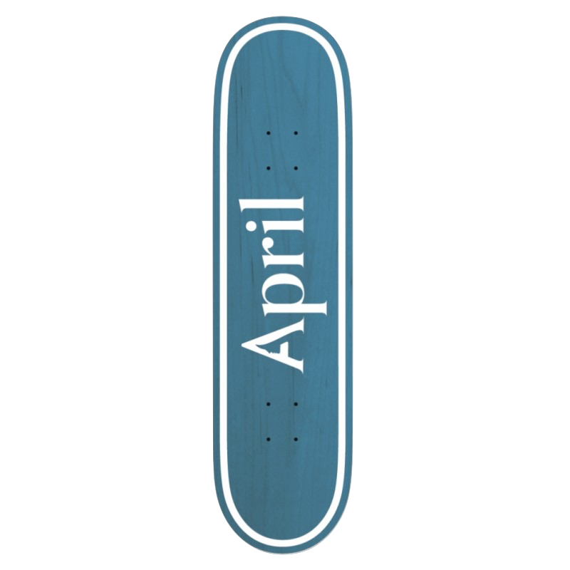 April deck OG Logo Invert blue 8"