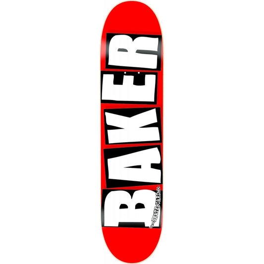 Baker deck Brand Logo red white 8"