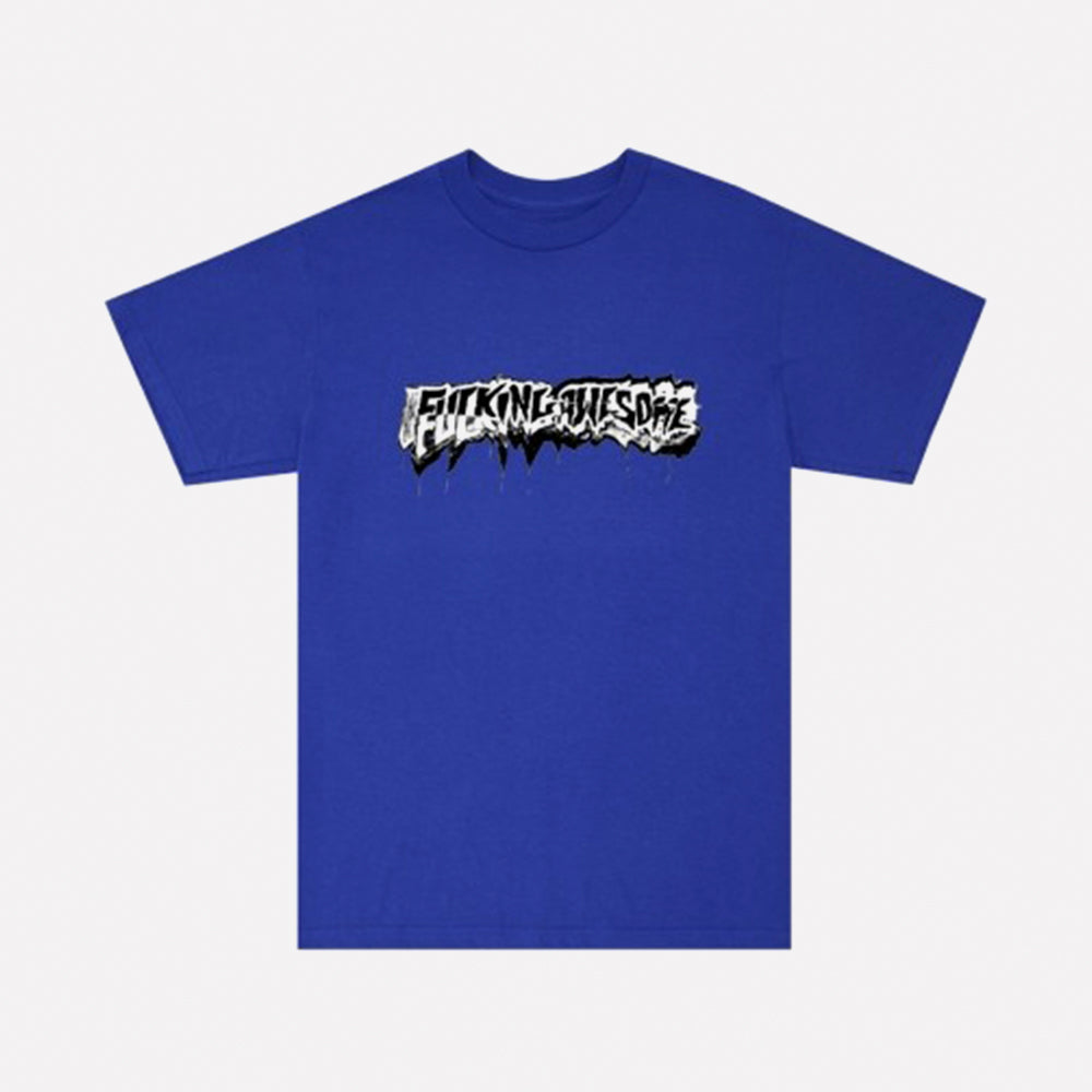 Fucking Awesome tee Dill Cut Up Logo cobalt