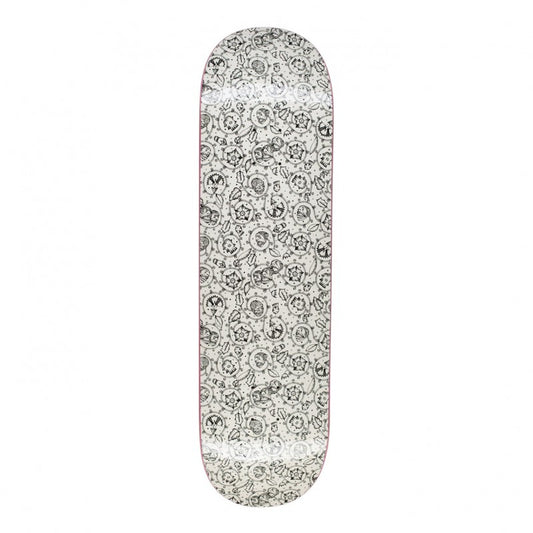 Fucking Awesome deck Flower face ivory black 8"