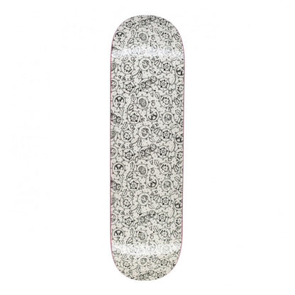 Fucking Awesome deck Flower face ivory black 8"