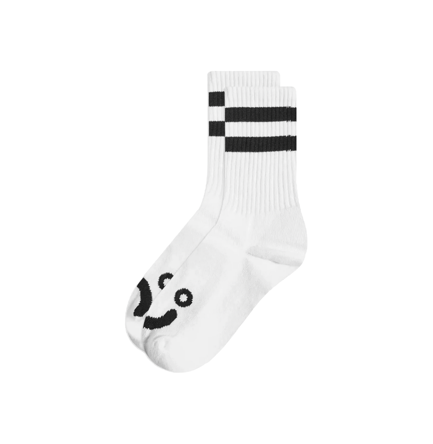 Polar Skate Co Happy Sad socks white